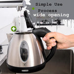 Load image into Gallery viewer, Moss &amp; Stone 1.2L Stainless Steel Small Electric Kettle, Cordless 1500w Fast Boiling Pot, Portable Hot Water Electric Tea Kettle With Boil Dry Protection &amp; Auto Shut-Off