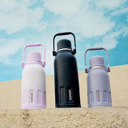 BJPKPK Insulated 40oz Thermal Water Bottle with Lid and Carry Handle Dishwasher Safe Stainless Steel Water Bottles,Pink Pearl