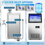 Load image into Gallery viewer, Commercial Ice Maker Machine 155Lbs/24H, 15" Wide Under Counter/Freestanding Ice Machine, 45 Ice Cubes in 4-15 Mins, 35Lbs Ice Storage, 2 Water Supply Modes, Built-in Ice Maker for Home, Bar, Outdoor