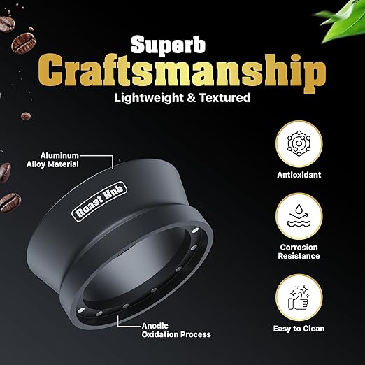 58mm Magnetic Dosing Funnel for Portafilter Espresso Machine ~ High Strength 12 Magnet Design ~ Fits Most Express Coffee Machines ~ Home Barista Espresso Portafilter Adapter ~ UK Brand