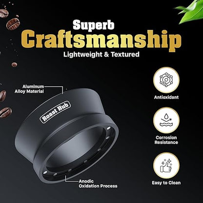 58mm Magnetic Dosing Funnel for Portafilter Espresso Machine ~ High Strength 12 Magnet Design ~ Fits Most Express Coffee Machines ~ Home Barista Espresso Portafilter Adapter ~ UK Brand