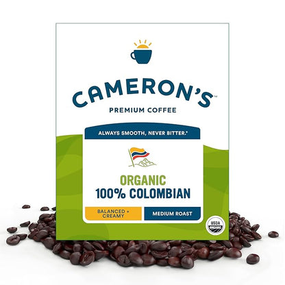 Cameron's Coffee Roasted Whole Bean Coffee, Organic 100% Colombian, 4 Pound