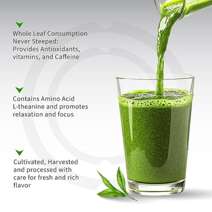 DoMatcha - Summer Harvest Green Tea Matcha Powder, Natural Source of Antioxidants, Caffeine, and L-Theanine, Promotes Focus and Relaxation, Kosher, 75 Servings (2.82 oz)