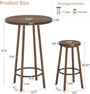 Tribesigns 3 Pieces Bar Table Set, 23.6