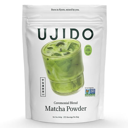 Ujido The Path of Zen Japanese Matcha Green Tea Powder Ceremonial Blend (12 oz)