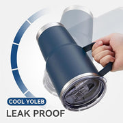 30 oz Tumbler with Handle and Lid, Stainless Steel Tumblers Bulk Double Wall Vacuum Insulated Travel Mug Leak Proof Cup Keep Drinks Cold and Hot Navy, 4 Pack