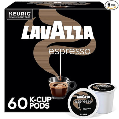 Lavazza Espresso, Single-Serve Keurig K-Cup Pods, Medium Roast Coffee, 60-Count Box (6 Packs of 10)