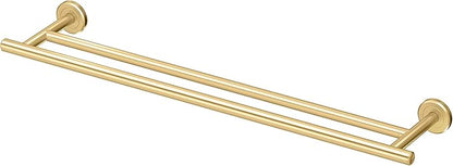Gatco 4234 Latitude II 24" Double Towel Bar, 24 Inch, Brushed Brass