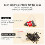 Load image into Gallery viewer, XIHETANK Black Tea Bags - 100 Count Individually Wrapped for Fresh &amp; Smooth Taste. Ancient Tree Chinese Black Tea for Hot or Iced Brewing. Bulk Sweetness &amp; 100% Natural Breakfast Tea Bags.