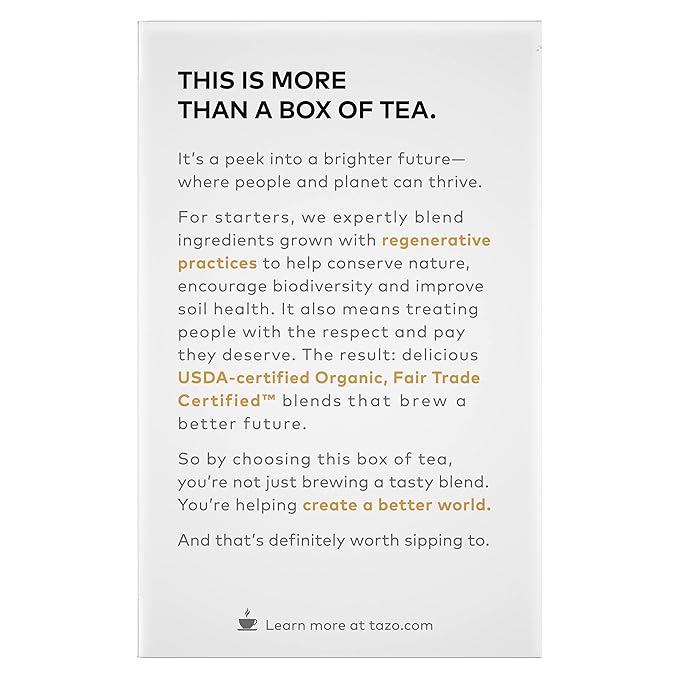 TAZO Tea Bags, Black Tea, Regenerative Organic Chai Tea, 16 Count (Pack of 2)