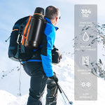 Load image into Gallery viewer, Large Thermosflask- 85oz Stainless Steel Insulated Bottle for Travel with BPA Free Cup - 2.5L Oversized Vacuum Insulated Thermoses with Handle and Strap for Hot &amp; Cold Drinks(Blue)