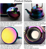 Load image into Gallery viewer, Whistling Tea Kettle Stainless Steel Stovetop Teakettle with Infuser Sturdy Teapot for Tea Coffee Fast Boiling Color Rainbow Mirror Finish 2 Liter / 2 Quart
