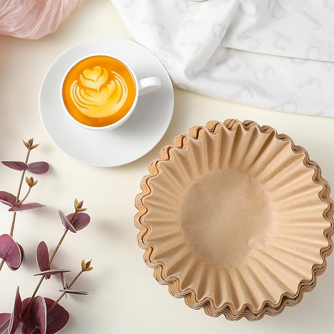 Extra Large Coffee Filters 12, 13, 14, 15, 16 Cup Basket for Commercial, Domestic Coffee Maker Extra High Extra Wide, Anti ground, Flattened Diameter 9.75" (200)