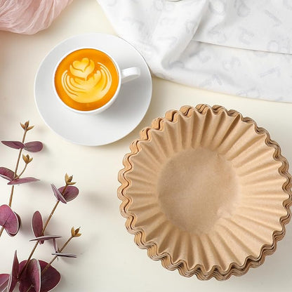 Extra Large Coffee Filters 12, 13, 14, 15, 16 Cup Basket for Commercial, Domestic Coffee Maker Extra High Extra Wide, Anti ground, Flattened Diameter 9.75" (200)