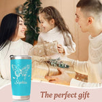 Load image into Gallery viewer, Personalized Tumbler Custom Coffee Tumbler Laser Engrave with Name 20 Oz Stainless Steel Travel Tumbler Cup Mug Personalized Gifts for Birthday Christmas Anniversary for Men Women Kids