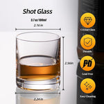 Load image into Gallery viewer, KAMMAK Shot Glasses Set of 2, 100ml/3.3oz Clear Espresso Shot Glass with Heavy Base for Bar Restaurants Home, Small Whiskey Shot Glass for Vodka, Whiskey, Tequila, Spirits &amp; Liquors