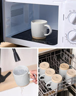 Load image into Gallery viewer, famiware Coffee Mugs for 6, 12 oz Mug Set, Dringking Cup with Handle for Coffee, Tea, Cocoa, Milk, Milkyway serise, Ligth Gray