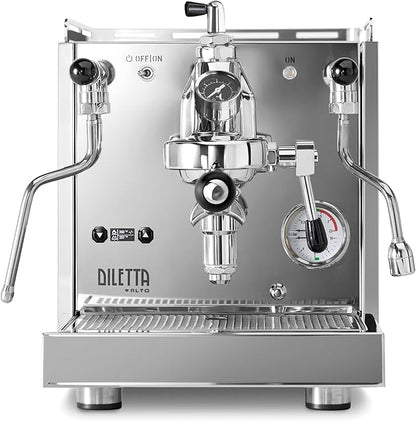 Diletta Alto Espresso Machine with Flow Control | Dual Boiler | PID | Shot Timer | Adjustable OPV | (Stainless Steel)