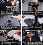 Load image into Gallery viewer, Espresso Accessories Kit 51mm, Coffee Tamper Set with Espresso Tamper, WDT Tool, Espresso Tamper Mat, Espresso Dosing Funnel, Puck Screen, Espresso Tools for 51mm Coffee Machine Accessories