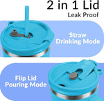 Load image into Gallery viewer, 40oz Tumbler with Handle | Insulated Stainless Steel Travel Mug | 34Hrs Cold &amp; 10Hrs Hot Retention | 100% Leakproof Lid &amp; Straw | Dishwasher Safe + Car Cup Holder Fit (Light Blue Violet Gradient)