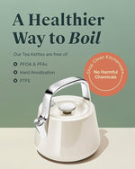 Load image into Gallery viewer, Caraway 2 Quart Whistling Tea Kettle - Durable Stainless Steel Tea Pot - Fast Boiling, Stovetop Agnostic - Non-Toxic, PTFE &amp; PFOA Free - Includes Pot Holder - Sage