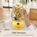 Load image into Gallery viewer, Hazel Quinn X Eduardo Recife Electric Kettle - 1200W Fast Water Boiling, 1.7L/57oz, All 304 Stainless Steel Interior, BPA-Free, Auto Shut-Off, Cordless Retro Teapot with Thermometer - Floral Patterned