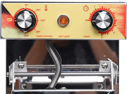 Commercial Ice Cream Burger Maker, 1000W Electric Burger Waffle Cone Maker Machine, 110V Ice Cream Sandwich Maker with Non-stick Baking Tray, Gelato Panini Press for Bakeries Restaurants Home