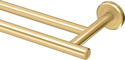 Gatco 4234 Latitude II 24" Double Towel Bar, 24 Inch, Brushed Brass