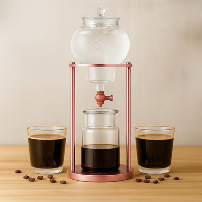 NISPIRA Luxury Ice Cold Brew Dripper Coffee Maker in Stainless steel, 600 ml Copper