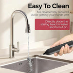 Load image into Gallery viewer, YARRAMATE Electric Milk Frother Wand with Stainless Steel Whisk and Stand, Fast Rechargeable Coffee Mixer with 3 Speeds, Handheld Drink Stirrer, Whisk Foam Maker for Lattes, Cappuccino, Matcha (Black)