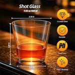 Load image into Gallery viewer, KAMMAK Shot Glasses Set of 2, 330ml/11.1oz Clear Espresso Shot Glass with Heavy Base for Bar Restaurants Home, Small Whiskey Shot Glass for Vodka, Whiskey, Tequila, Spirits &amp; Liquors