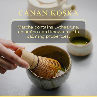 Canan Koska Ceremonial Grade Matcha Powder – Stone-Ground Green Tea from First Harvest Leaves, Perfect for Whisking, Lattes & Smoothies – No Additives – Resealable Pouch - 1.76oz (50g) - Pack Of 3