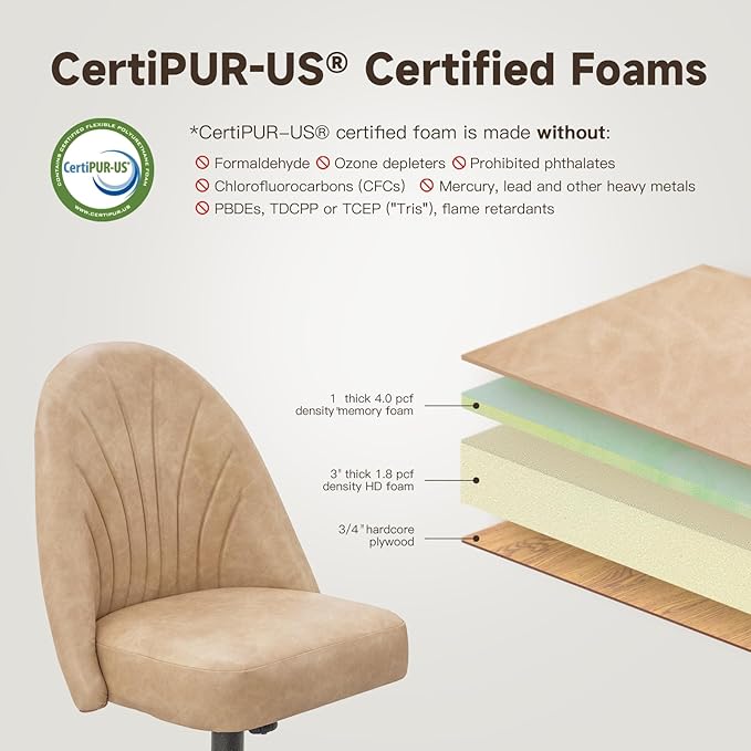 Chromcraft Set of 2 Caster Swivel Tilt Dining Chairs, PU Leather Chairs with Soft Wheels, Ultra Comfy Sturdy Kitchen Chairs, Rolling Chair on Wheels for Home (Ivanhoe NPL Nude)