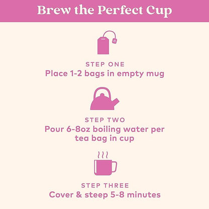 ORGANIC INDIA Tulsi Sweet Rose Herbal Tea - Holy Basil Leaf, African Basil, Chamomile, Lemon Myrtle, Stress Relieving, Caffeine Free - 18 Bags, 3 Pack