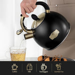 Load image into Gallery viewer, Stovetop Tea Kettle - 2.64 Quart Whistling Tea Pot for Stove Top, Stainless Steel Tea Kettle for All Stovetops Including Induction, Gas, Electric | Ergonomic Pouring Design