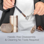 Load image into Gallery viewer, Manual Coffee Grinder with Numerical External Adjustable Setting, Capacity 30g with CNC Stainless Steel Conical Burr (gold)