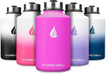 Load image into Gallery viewer, HYDRO CELL Stainless Steel Insulated Water Bottle with Straw - For Cold &amp; Hot Drinks - Metal Vacuum Flask with Screw Cap and Modern Leakproof Sport Thermos for Adults (Fuchsia 64oz)