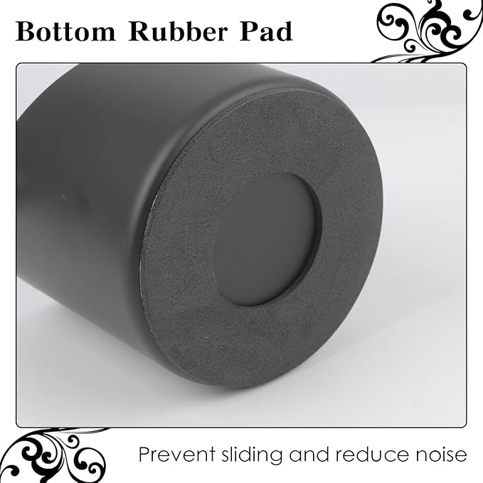 Italian Espresso Tapping Box, Stainless Steel Coffee Grinding Tapping Box, With Detachable Tapping Rod And Anti Slip Rubber Base (Black-S)