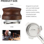 Load image into Gallery viewer, 51mm Coffee Distributor, Espresso Distribution Tool, Adjustable Depth Espresso Tamper Leveler with Walnut Wood Handle Fits for 51mm Delonghi Barista Portafilter