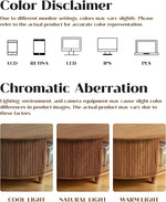 Load image into Gallery viewer, Round Lift Top Coffee Table with Storage, Mid Century Modern Center Table with 180° Sliding Tambour Door, Small Circle Wood Fluted Dining Table for Living Room, Walnut