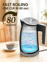 Load image into Gallery viewer, Temperature Control Electric Kettle, 5 Temp Presets, 2H Keep Warm, 1.25L 1200W Fast Boil with LED Display, Cool-Touch Design with Auto Shut-Off, Cordless Design (Gray)