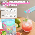 Load image into Gallery viewer, Super Yerba Mate Instant Powder Variety Pack - Citrus, Lemon &amp; Grapefruit Flavors | 30 Servings Each | Energy Boost, Mental Clarity, Gut Health &amp; Satiety | Prebiotics, Probiotics, Hot &amp; Cold Brew, Portable (Grapefruit)