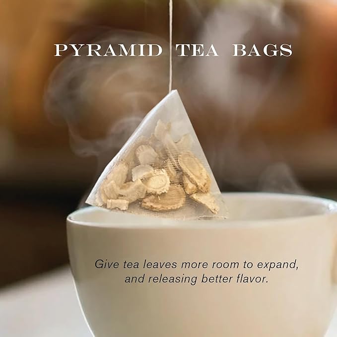 Zen Ginseng Tea 30 ct Triangle Teabags. American Ginseng Tea 花旗参三角茶包 Boosts Body Energy, Immunity and Stamina.