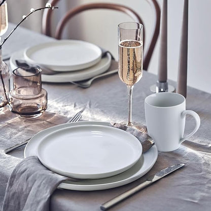 13 Oz Coffee Mugs Set of 4 Ceramic Coffee Mug White Coffee Cups Tea Cups New Home Office Restaurant Drinking Cup Sets Gift for Women Men Newlyweds Housewarming Wedding Party Christmas New Year Dinner