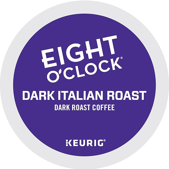 Eight O'Clock Coffee Dark Italian Roast, Single-Serve Keurig K-Cup Pods, Dark Roast Coffee, 48 Count