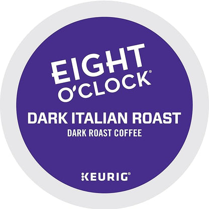 Eight O'Clock Coffee Dark Italian Roast, Single-Serve Keurig K-Cup Pods, Dark Roast Coffee, 48 Count