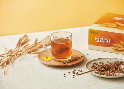 Damtuh Korean Barley Tea – Roasted Boricha Mugicha, Nutty Herbal Tea, Caffeine-Free, 50 Tea Bags (1.5g each)