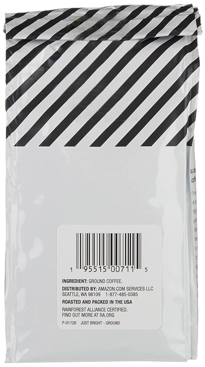 Amazon Fresh, Just Bright Ground Coffee, Light Roast, 12 Oz