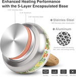 Load image into Gallery viewer, Tea Kettle, Toptier Teapot Whistling Kettle with Wood Pattern Handle Loud Whistle, Food Grade Stainless Steel Tea Pot for Stovetops Induction Water Kettle, 2.7-Quart Butterfly