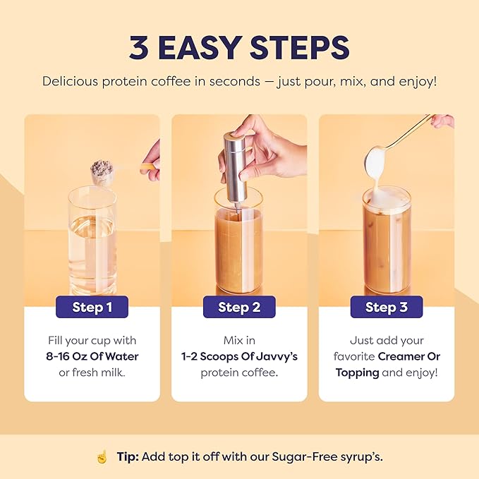 Cookie Dough Protein Iced Coffee - Premium Whey Protein & Instant Iced Coffees - 100% Natural Cold Brew Coffee - Zero Artificial Flavors & Sweeteners, 80 mg Caffeine Per Serving, 20 Servings